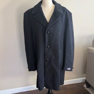 Haggar Men's Black Woolen Duffle Coat by Imperial by Haggar Size 40 vintage